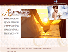 Tablet Screenshot of alexandriasweddings.com